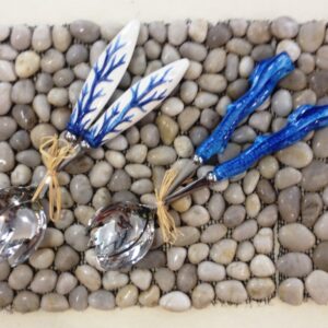 Coppia Posate Corallo Blu